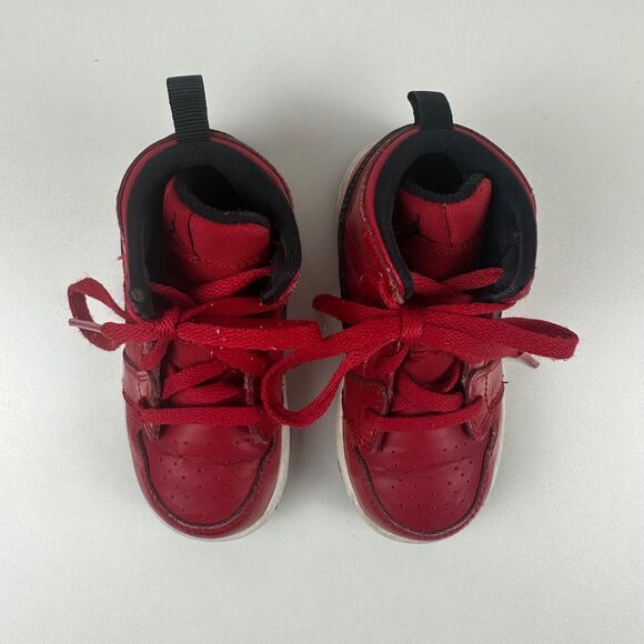Nike Air Jordan 1 Retro Mid Kids Gym Red/Black Sport Athletic Sneaker Shoes 7C - Picture 3 of 7